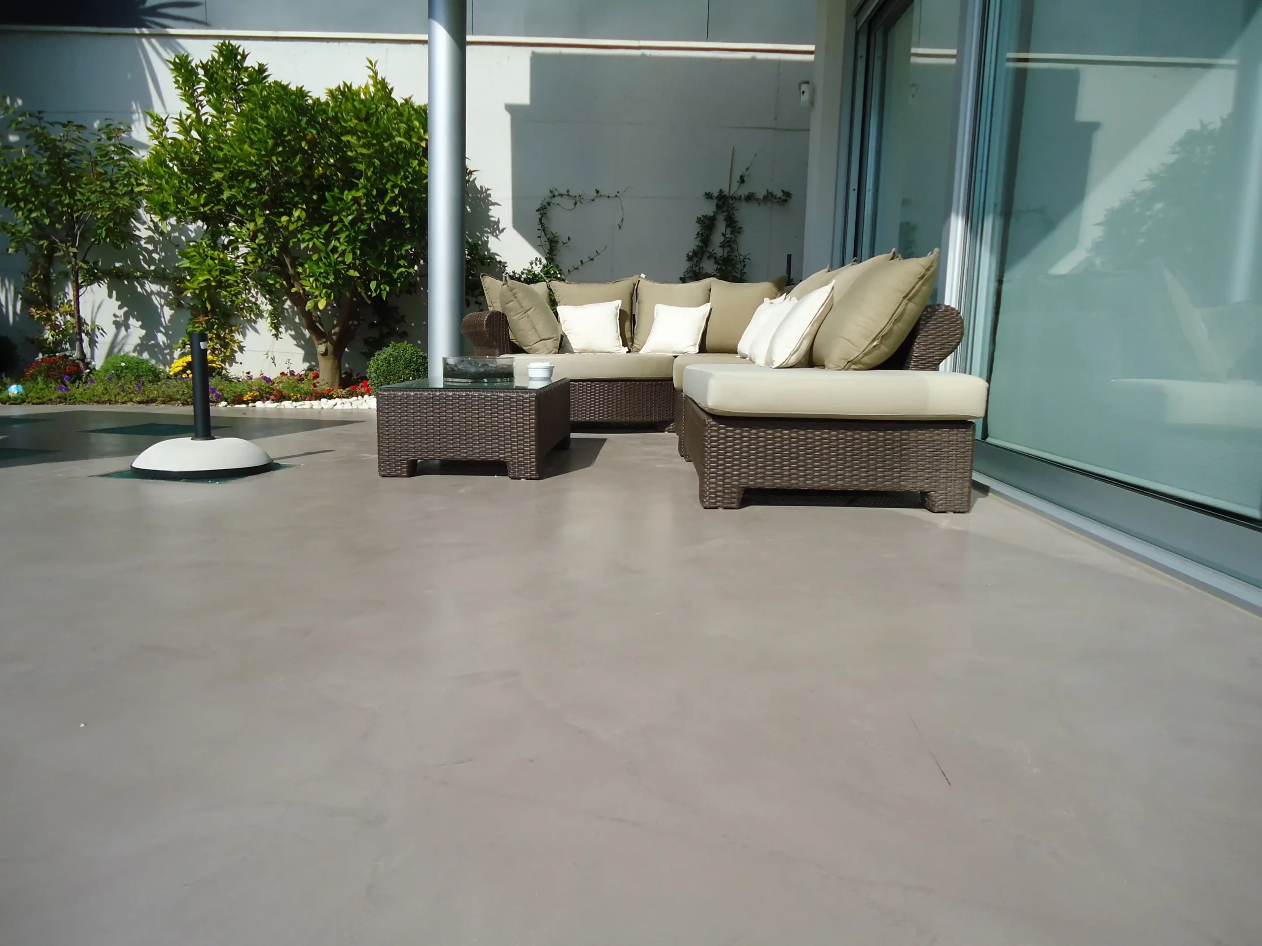 Microcemento terrazas en Burgos